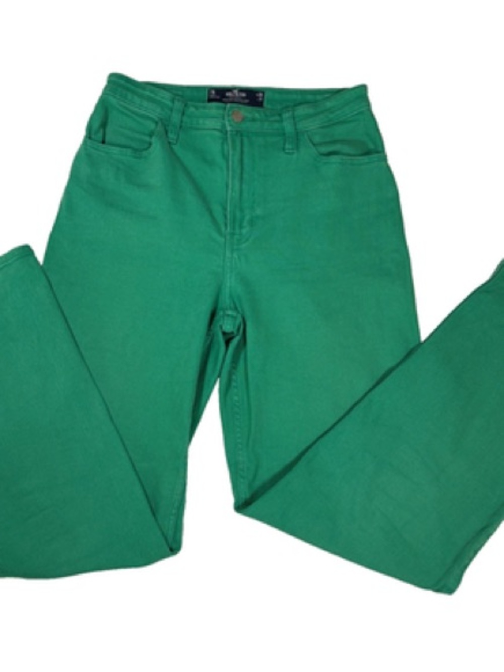Hollister High-Rise Straight Jeans in Bright Green